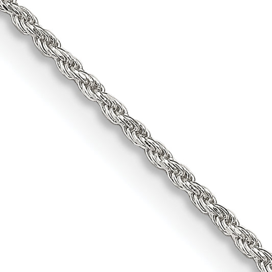14 Inch Sterling Silver 1.2mm Diamond-Cut Rope Chain