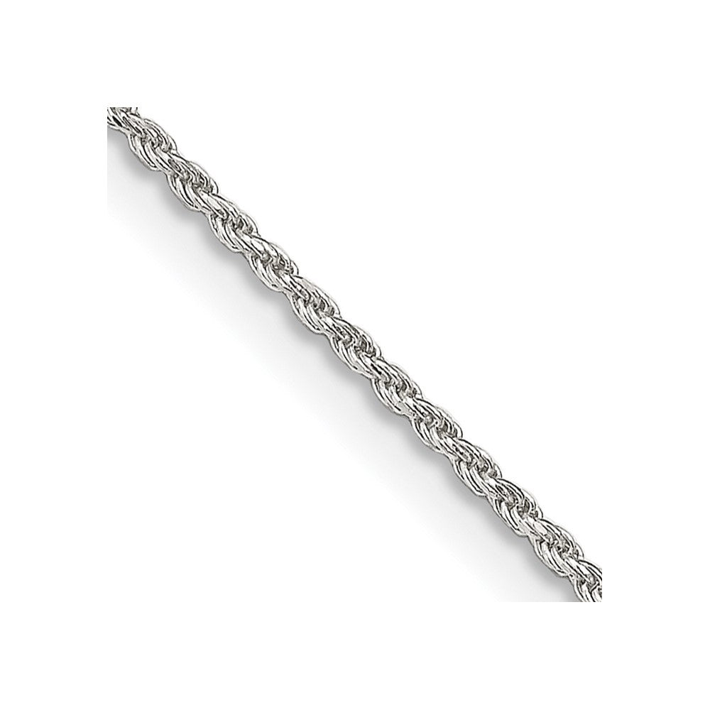 26 Inch Sterling Silver 1.2mm Diamond-Cut Rope Chain Necklace