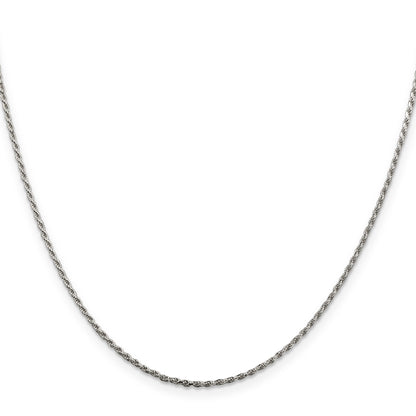 14 Inch Sterling Silver 1.5mm Diamond-Cut Rope Chain