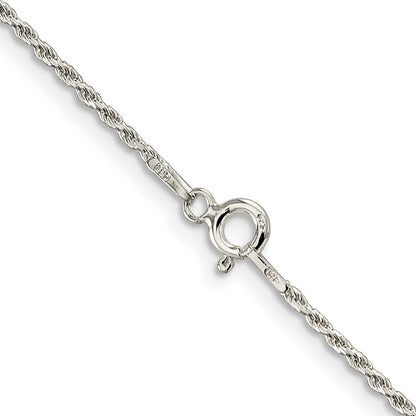 14 Inch Sterling Silver 1.5mm Diamond-Cut Rope Chain