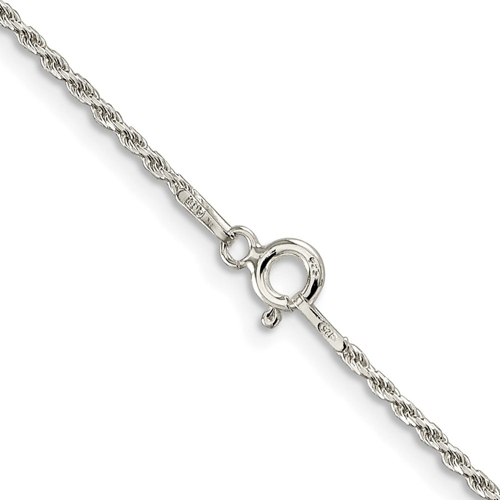 22 Inch Sterling Silver 1.5mm Diamond-Cut Rope Chain Necklace