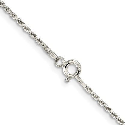 36 Inch Sterling Silver 1.5mm Diamond-Cut Rope Chain Necklace