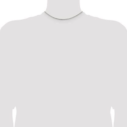 14 Inch Sterling Silver 1.5mm Diamond-Cut Rope Chain