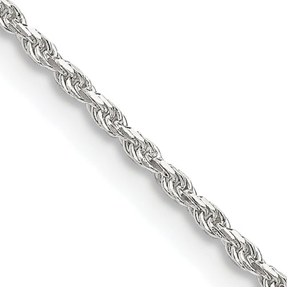 14 Inch Sterling Silver 1.5mm Diamond-Cut Rope Chain