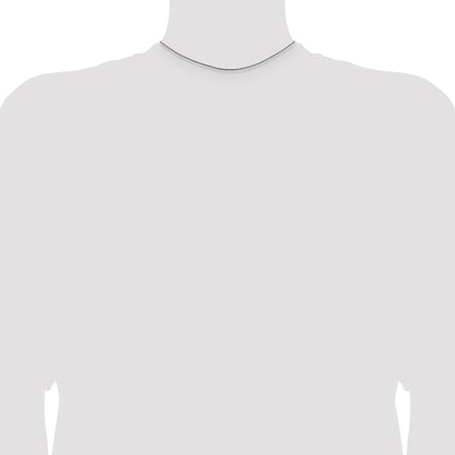 14 Inch Sterling Silver Rhodium-Plated 1.5mm Diamond-Cut Rope Chain