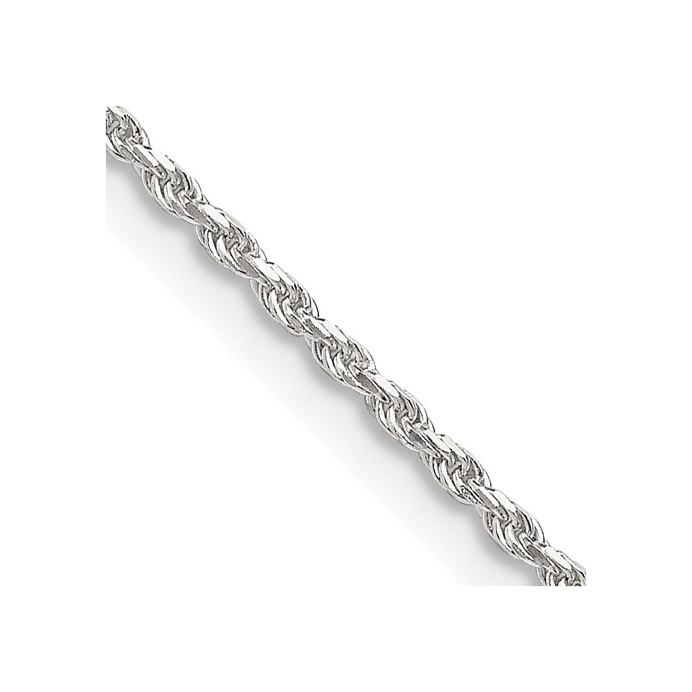 36 Inch Sterling Silver 1.5mm Diamond-Cut Rope Chain Necklace