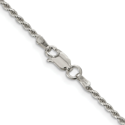 14 Inch Sterling Silver 1.7mm Diamond-Cut Rope Chain