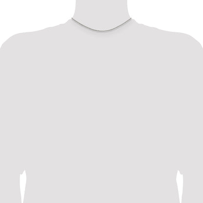 14 Inch Sterling Silver 1.7mm Diamond-Cut Rope Chain