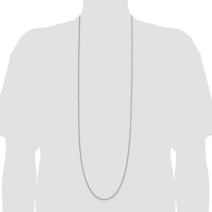 42 Inch Sterling Silver 1.7mm Diamond-Cut Rope Chain Necklace