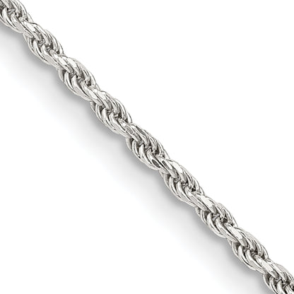14 Inch Sterling Silver 1.7mm Diamond-Cut Rope Chain