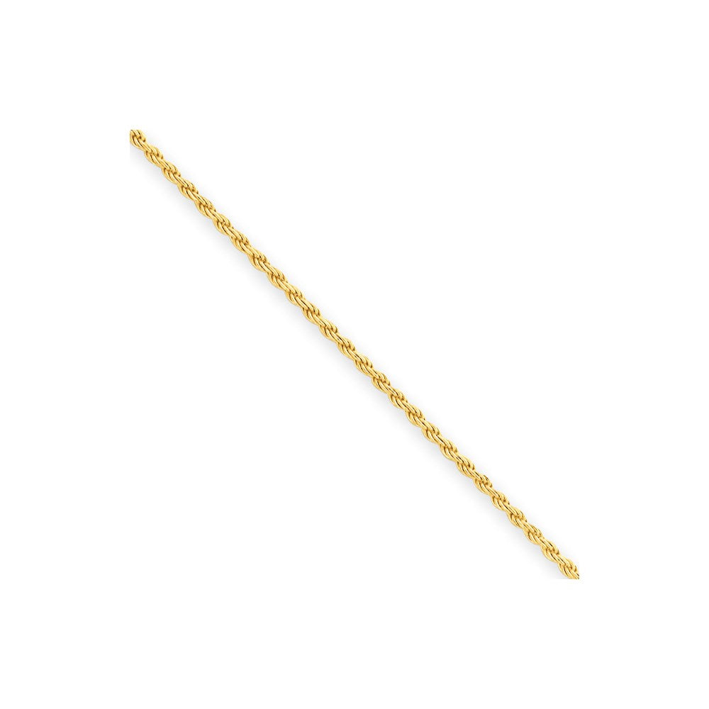 Flash Gold-Plated Sterling Silver 1.85mm Diamond-Cut Rope Chain Necklace