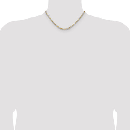 Sterling Silver and Vermeil 3.5mm Diamond-Cut Rope Chain