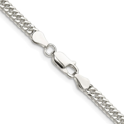 Sterling Silver Polished 3.9mm Double Diamond-Cut Curb Chain