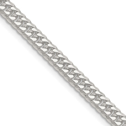 Sterling Silver Polished 4.8mm Double Diamond-Cut Curb Chain