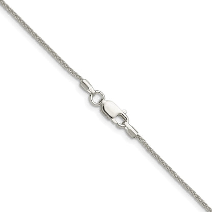 Sterling Silver 1.3mm 8 Sided D/c Double Spiga Chain