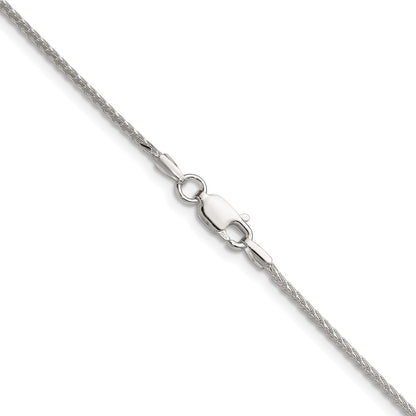 Sterling Silver 1.45mm 8 Sided D/c Double Spiga Chain
