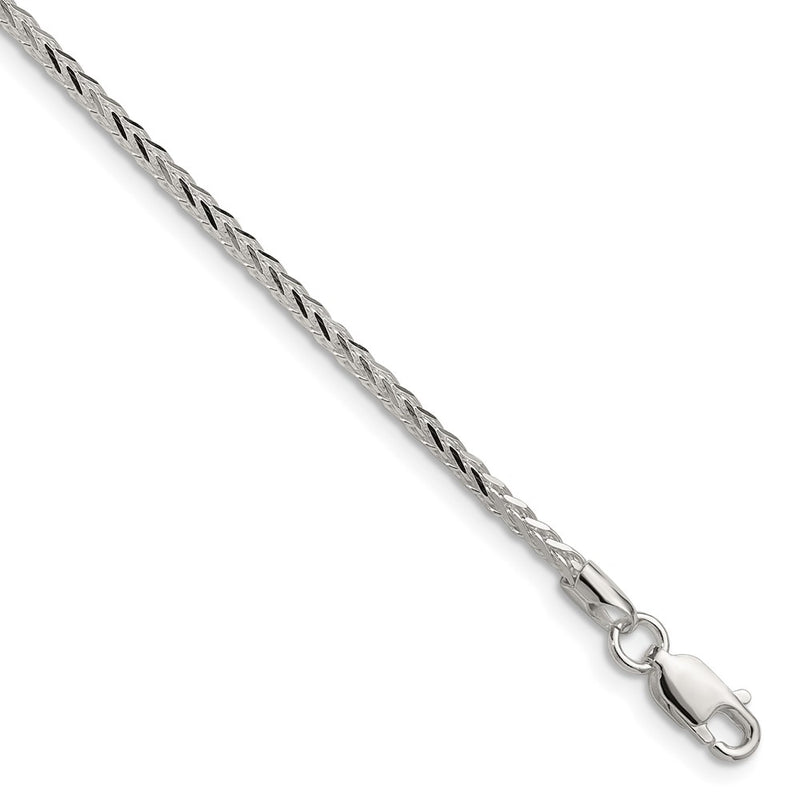 Sterling Silver 2.0mm 8 Sided D/c Double Spiga Chain