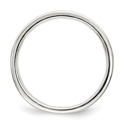 Sterling Silver 8mm Flat With Rope Edge Size 9 Band
