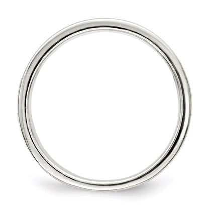 Sterling Silver 8mm Flat With Rope Edge Size 9 Band