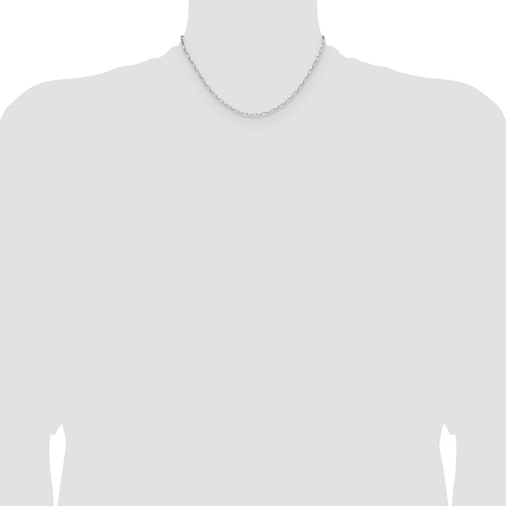 Sterling Silver Rhodium-Plated 2.15mm D/c Forzantine Chain