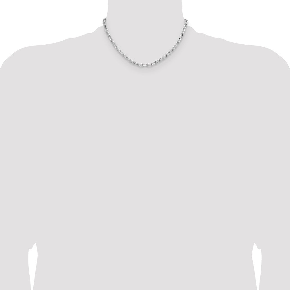 Sterling Silver Rhodium-Plated 4.65mm D/c Forzantine Chain