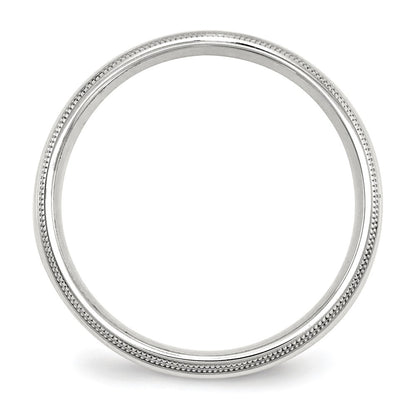 Sterling Silver 5mm Comfort Fit Double Milgrain Size 6.5 Band