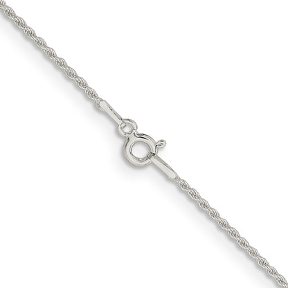 18 Inch Sterling Silver 1.3mm Solid Rope Chain Necklace