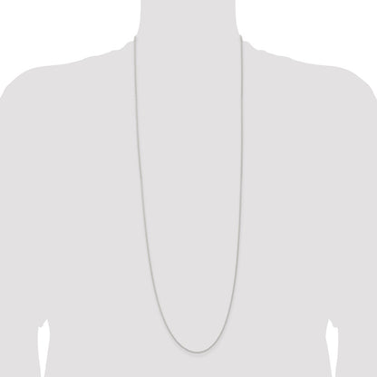 36 Inch Sterling Silver 1.3mm Solid Rope Chain Necklace