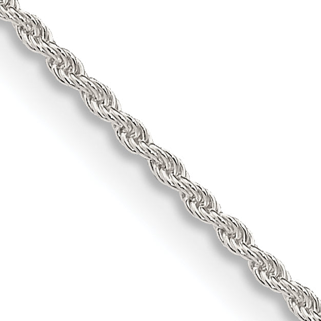 18 Inch Sterling Silver 1.3mm Solid Rope Chain Necklace