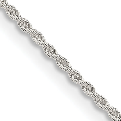 18 Inch Sterling Silver 1.3mm Solid Rope Chain Necklace