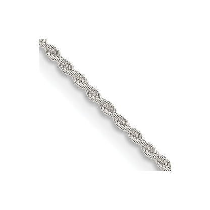 16 Inch Sterling Silver 1.3mm Solid Rope Chain Necklace