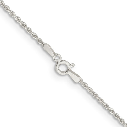 16 Inch Sterling Silver 1.5mm Solid Rope Chain Necklace