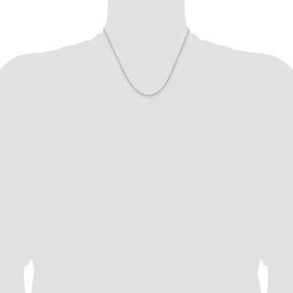 18 Inch Sterling Silver 1.5mm Solid Rope Chain Necklace
