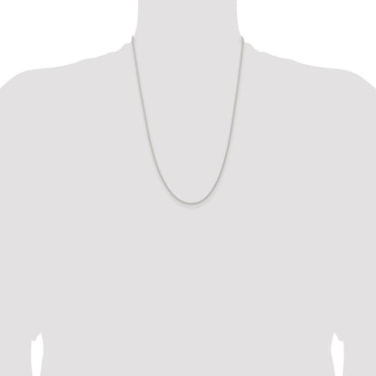 24 Inch Sterling Silver 1.5mm Solid Rope Chain Necklace