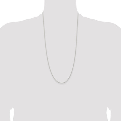 28 Inch Sterling Silver 1.5mm Solid Rope Chain Necklace