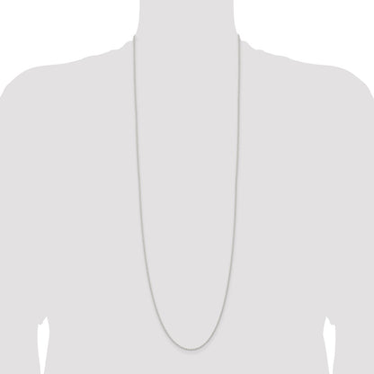 36 Inch Sterling Silver 1.5mm Solid Rope Chain Necklace