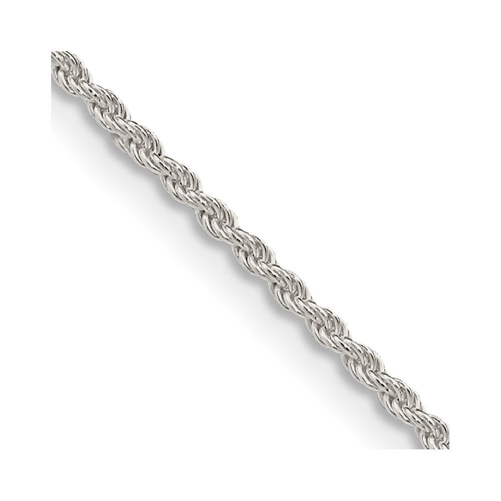 28 Inch Sterling Silver 1.5mm Solid Rope Chain Necklace