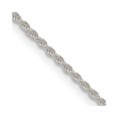 28 Inch Sterling Silver 1.5mm Solid Rope Chain Necklace