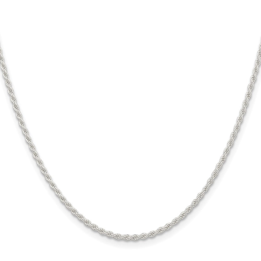 20 Inch Sterling Silver 1.8mm Solid Rope Chain Necklace