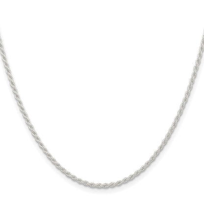 20 Inch Sterling Silver 1.8mm Solid Rope Chain Necklace