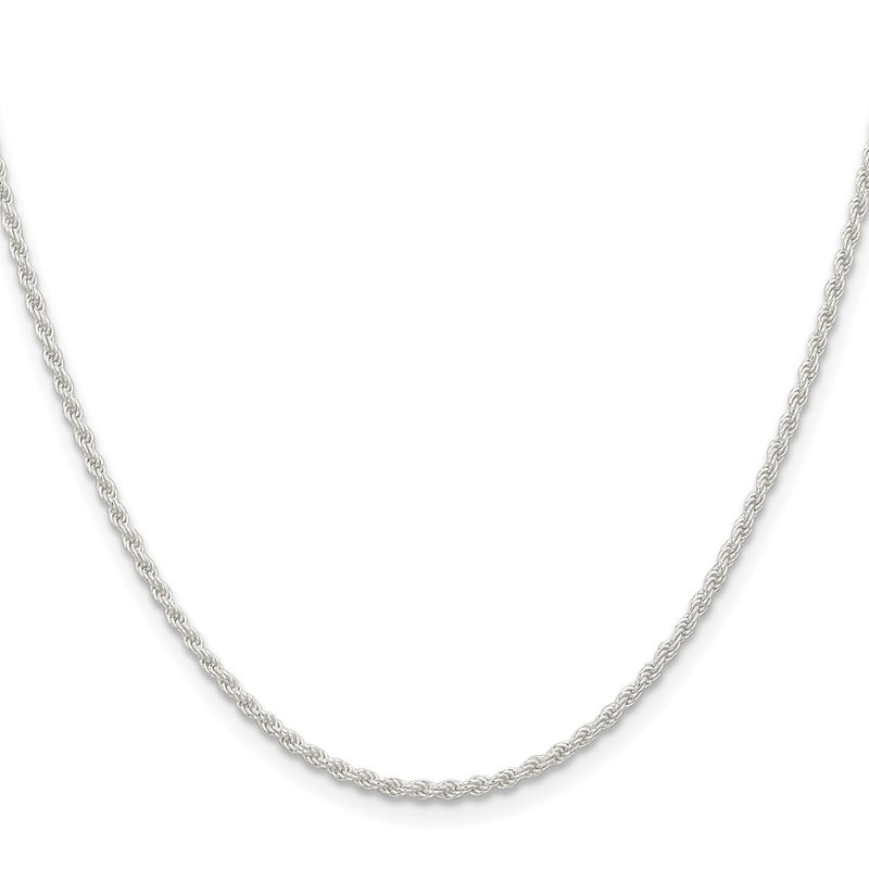 30 Inch Sterling Silver 1.8mm Solid Rope Chain Necklace