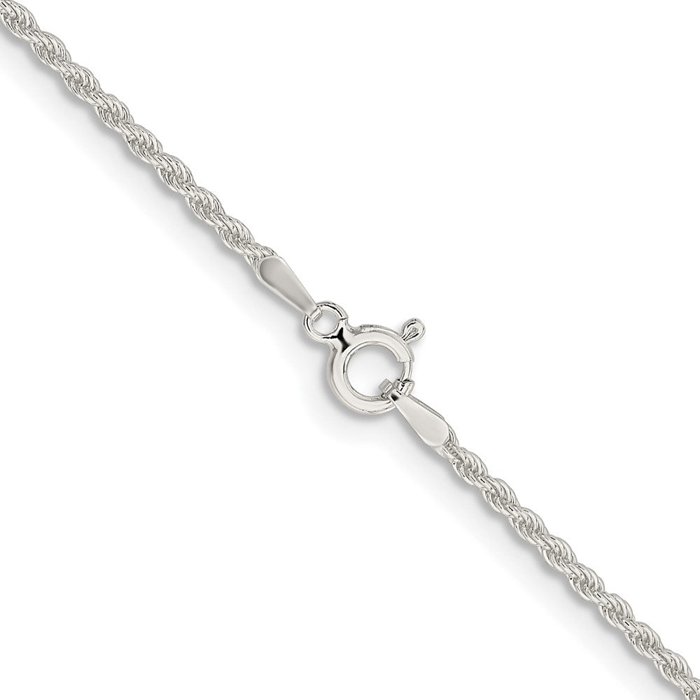 16 Inch Sterling Silver 1.8mm Solid Rope Chain Necklace