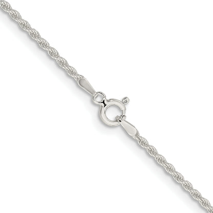 28 Inch Sterling Silver 1.8mm Solid Rope Chain Necklace