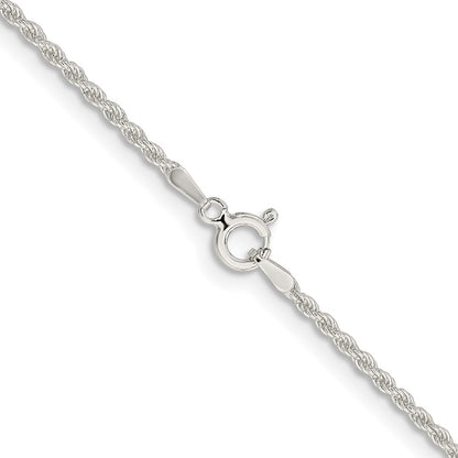 24 Inch Sterling Silver 1.8mm Solid Rope Chain Necklace