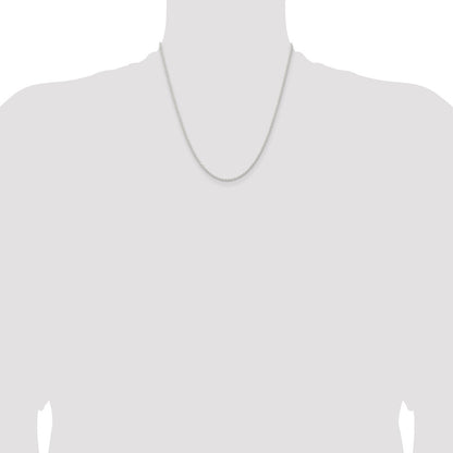 20 Inch Sterling Silver 1.8mm Solid Rope Chain Necklace