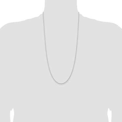 28 Inch Sterling Silver 1.8mm Solid Rope Chain Necklace
