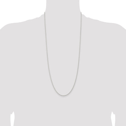30 Inch Sterling Silver 1.8mm Solid Rope Chain Necklace