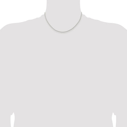 Sterling Silver Rhodium-Plated 1.8mm Solid Rope Chain