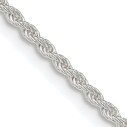 28 Inch Sterling Silver 1.8mm Solid Rope Chain Necklace