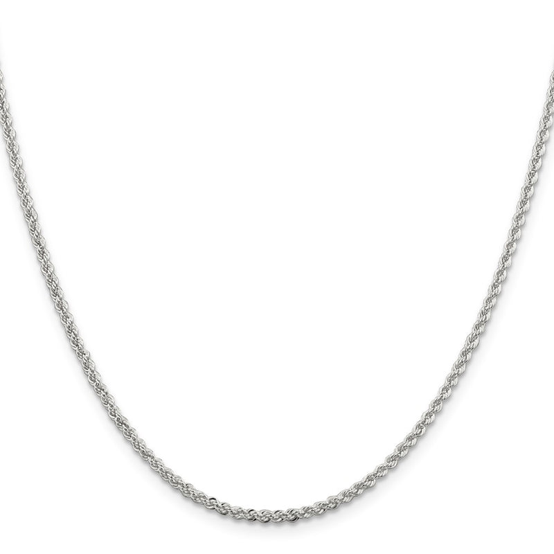 18 Inch Sterling Silver 2.3mm Solid Rope Chain Necklace
